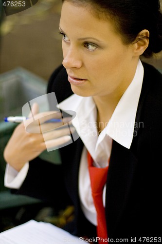 Image of businesswoman with documents
