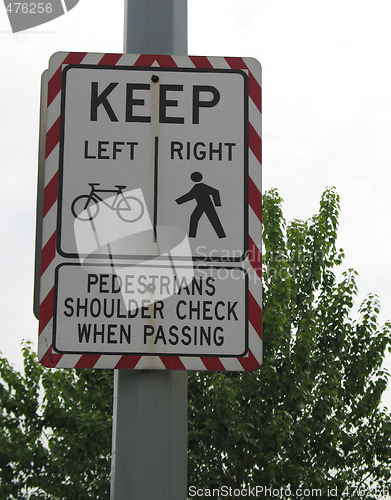 Image of cyclist and pedestrian sign