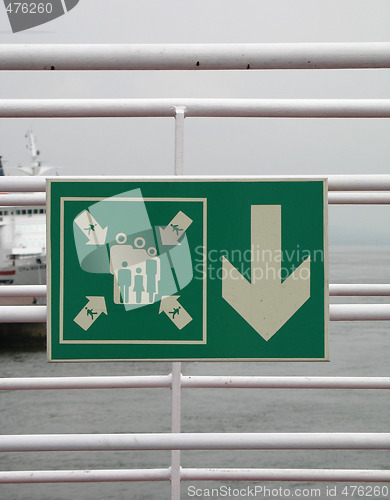 Image of passenger area sign