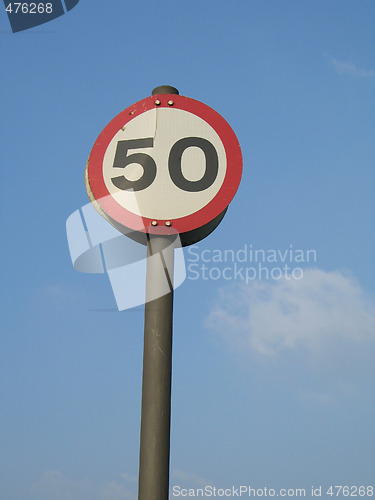 Image of 50 speed limit sign
