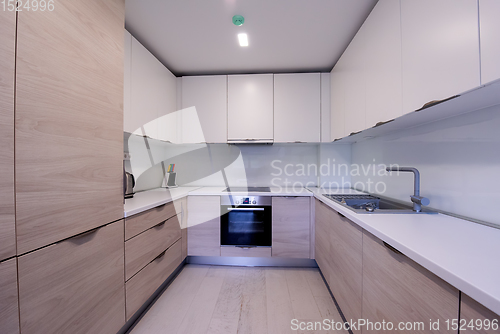 Image of modern bright clean kitchen interior