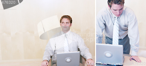 Image of Businessman with laptop