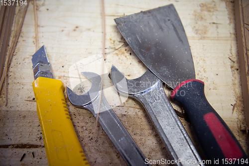 Image of set of hand working tools