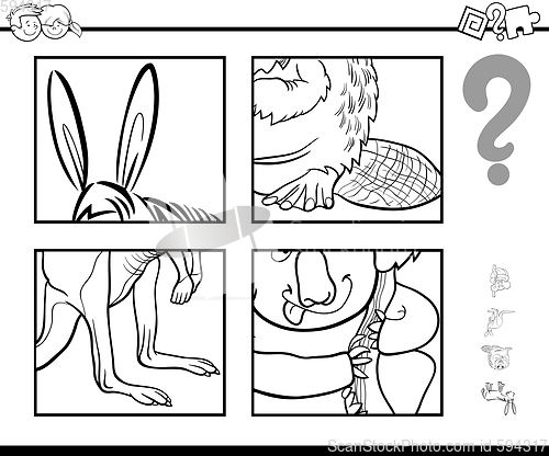 Image of guess animals coloring page