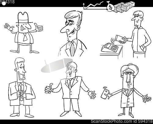 Image of business set coloring page