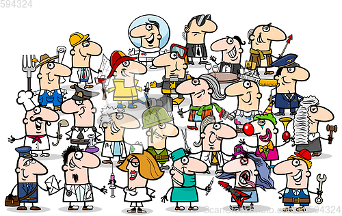 Image of professional people group cartoon