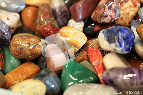 Image of color gems mineral collection 