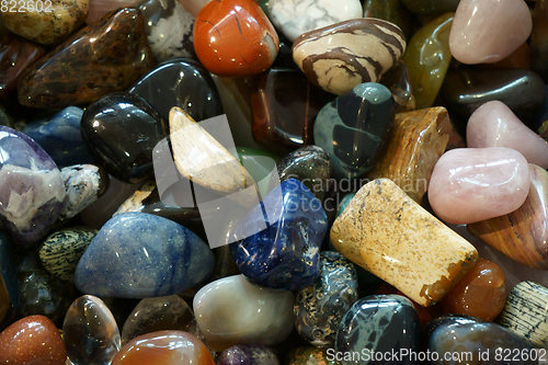 Image of color gems mineral collection 