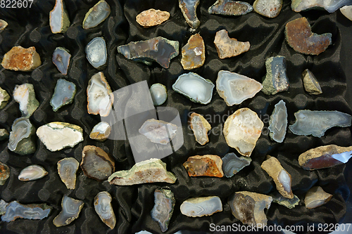 Image of color agate collection