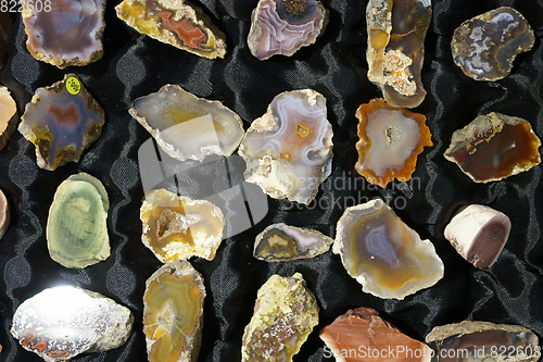 Image of color agate collection