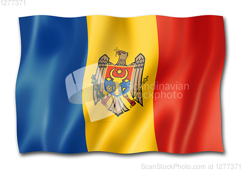 Image of Moldova flag isolated on white