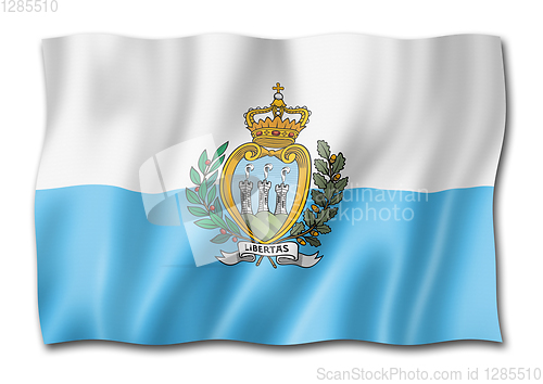 Image of San Marino flag isolated on white