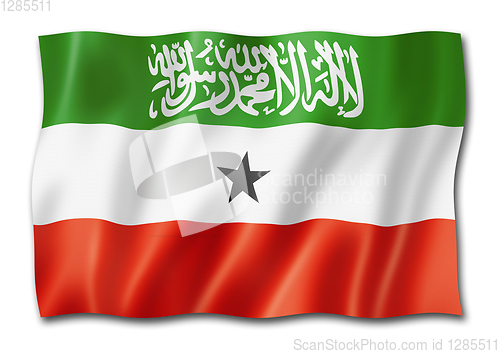 Image of Somaliland flag isolated on white