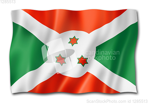 Image of Burundian flag isolated on white