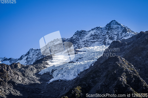 Image of Glacier in Hooker Valley, Mount Cook, New Zealand