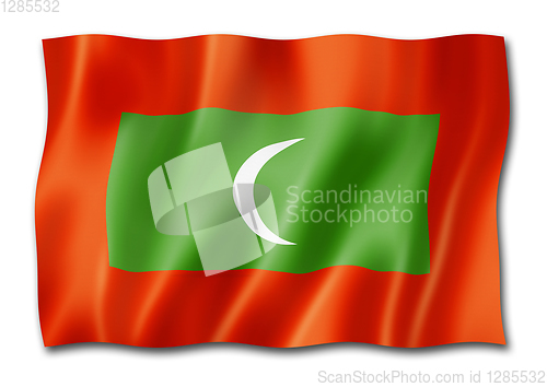 Image of Maldives flag isolated on white