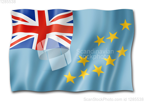 Image of Tuvalu flag isolated on white