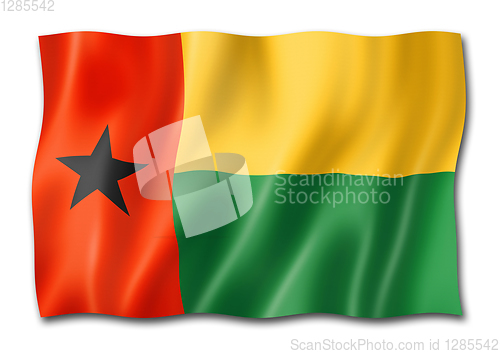 Image of Guinea Bissau flag isolated on white