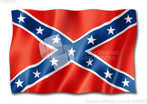 Image of Confederate flag isolated on white