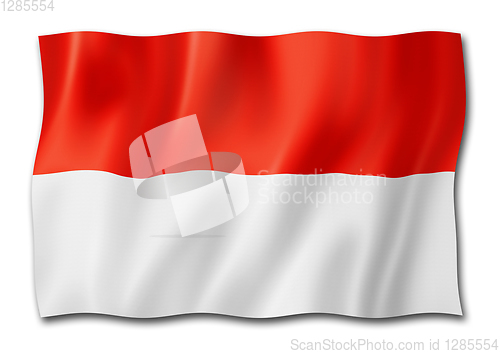 Image of Indonesian flag isolated on white