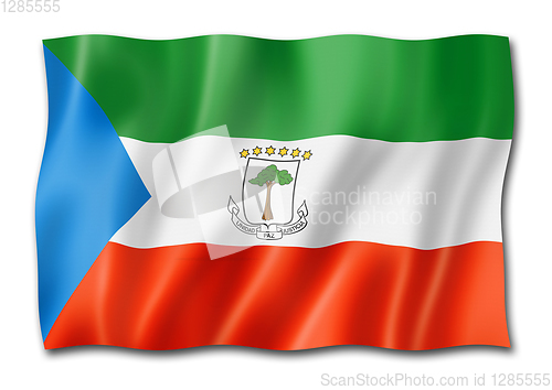 Image of Equatorial Guinea flag isolated on white