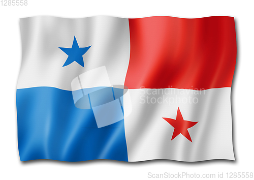 Image of Panamanian flag isolated on white