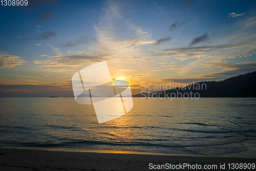 Image of Tropical beach at sunset in Koh Lipe, Thailand