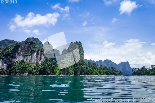 Image of Cheow Lan Lake cliffs, Khao Sok National Park, Thailand