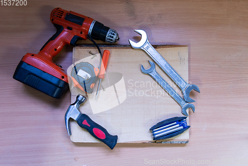 Image of set of hand working tools