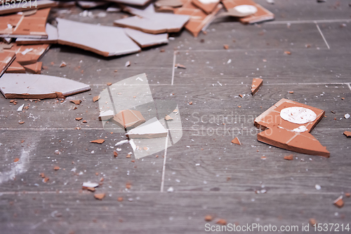 Image of pile of ceramic tiles