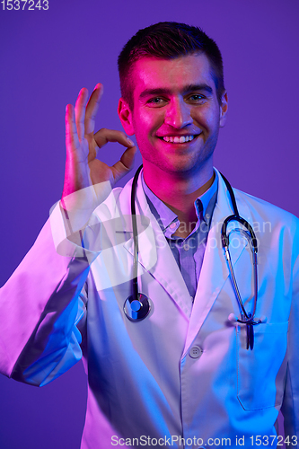 Image of Doctor doing ok sign with fingers