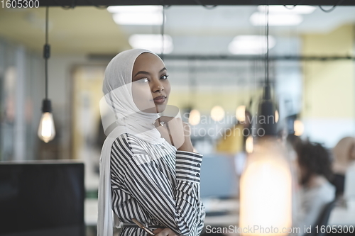 Image of African businesswoman in office
