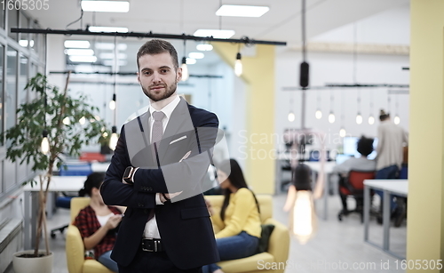 Image of coworking space businessman portrait