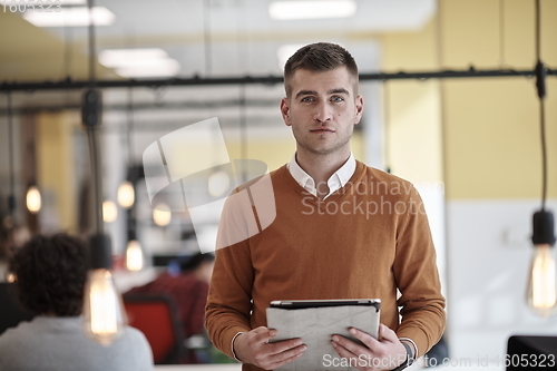 Image of coworking space businessman portrait