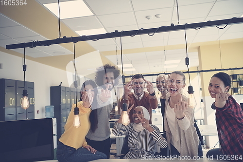 Image of business team celebrating