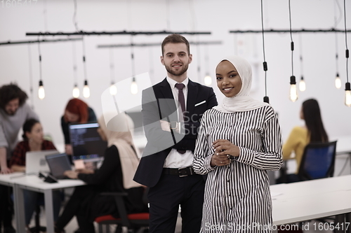 Image of business people portrait  at office