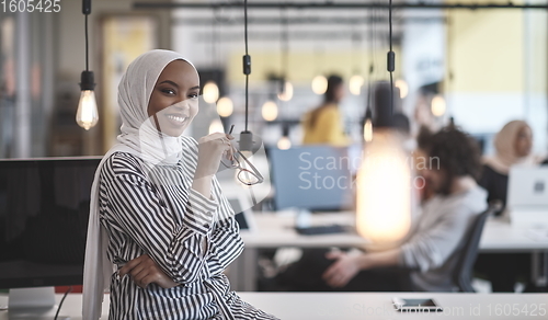 Image of African businesswoman in office