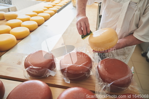 Image of Cheese maker at local production factory