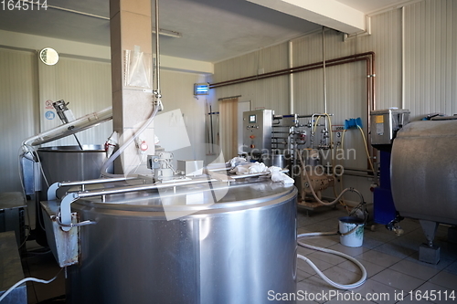 Image of local Cheese factory production indoor