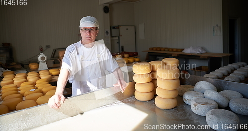 Image of Cheese maker at local production factory