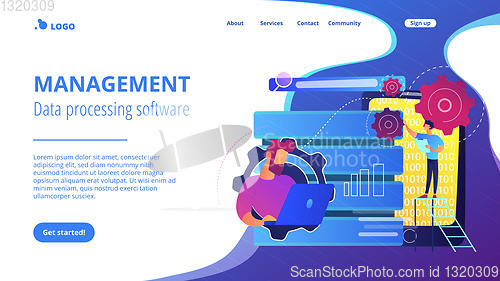 Image of Big data applicationsconcept landing page.