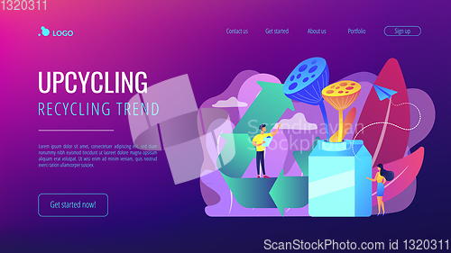 Image of Upcycling concept landing page.