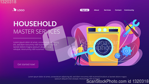 Image of Repair of household appliances concept landing page.