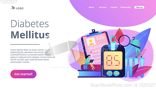 Image of Diabetes mellitus concept landing page.