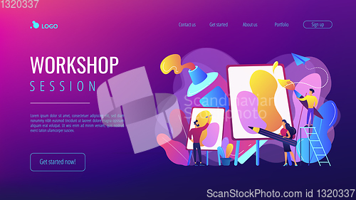 Image of Workshop concept landing page.