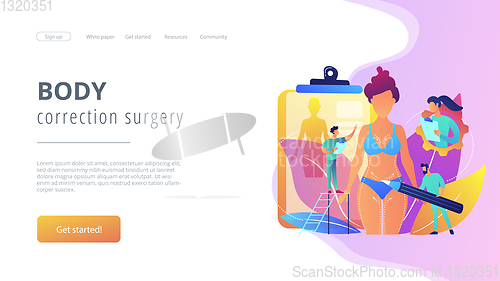 Image of Body contouring concept landing page.