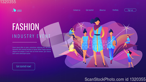 Image of Fashion week concept landing page.