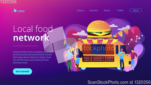 Image of Food festival concept landing page.