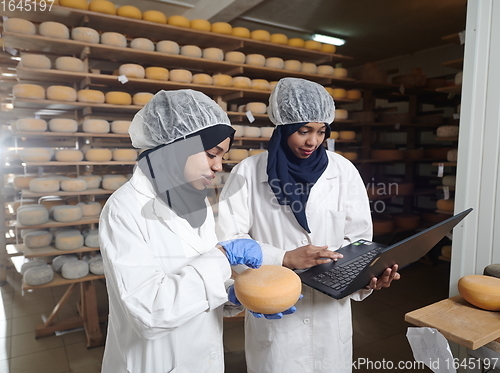 Image of business woman team in local cheese production company