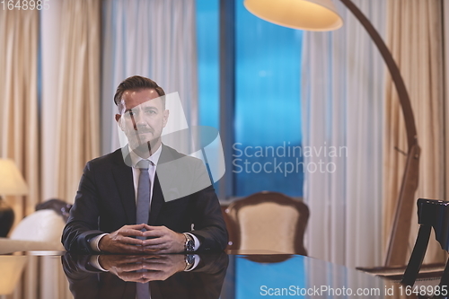 Image of corporate business man portrait at luxury office